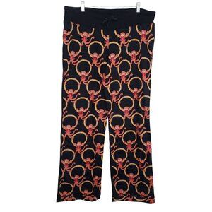 Nilla Shields Monkey Loungewear Pants Knit Casual Cotton Womens Size XL